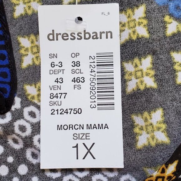 Roz & Ali Moroccan Mama Mixed Media Sleeveless Summer Layered Top NWT Size 1X - Picture 13 of 16